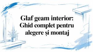 Read more about the article Glaf geam interior: Ghid complet pentru alegere și montaj
